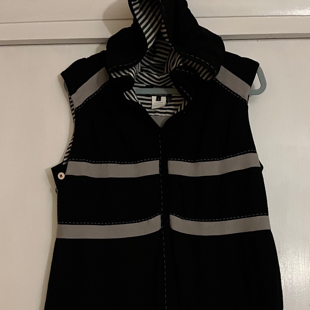 Womans Sweater Vest by Angel Apparel Hooded, Reversible L